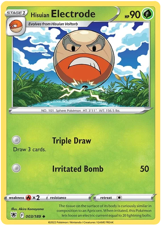 Hisuian Electrode common #003/189 uit Pokemon Astral Radiance kaartset