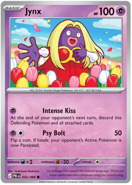 Jynx common Pokémon kaart nummer 032 uit de Pitch Black set