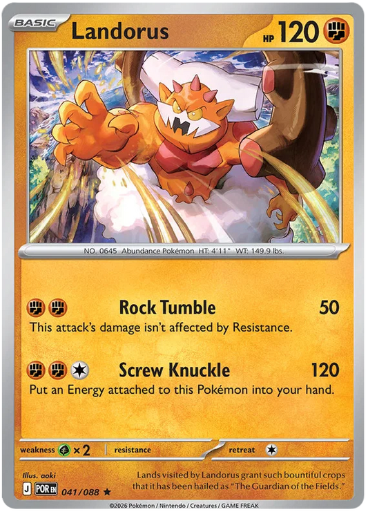 Pokémon kaart Landorus Holo #041 uit de Chinese set Perfect Order