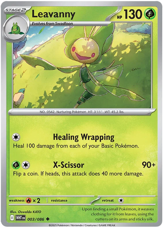 Leavanny common Pokémon kaart uit de White Flare set, kaartnummer 003