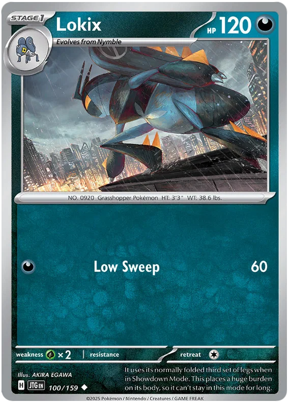 Lokix common Pokémon kaart nummer 100 uit de Journey Together set