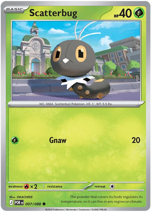 Pokémon kaart Scatterbug #007 common uit de Perfect Order set