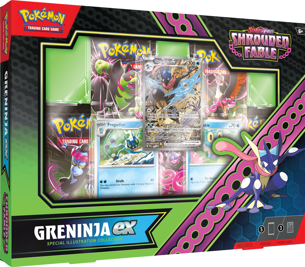 Shrouded Fable EX Special Collection met Kingdra EX en Greninja EX promo kaarten