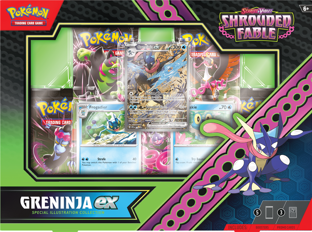 Shrouded Fable EX Special Collection met Kingdra EX en Greninja EX promo kaarten