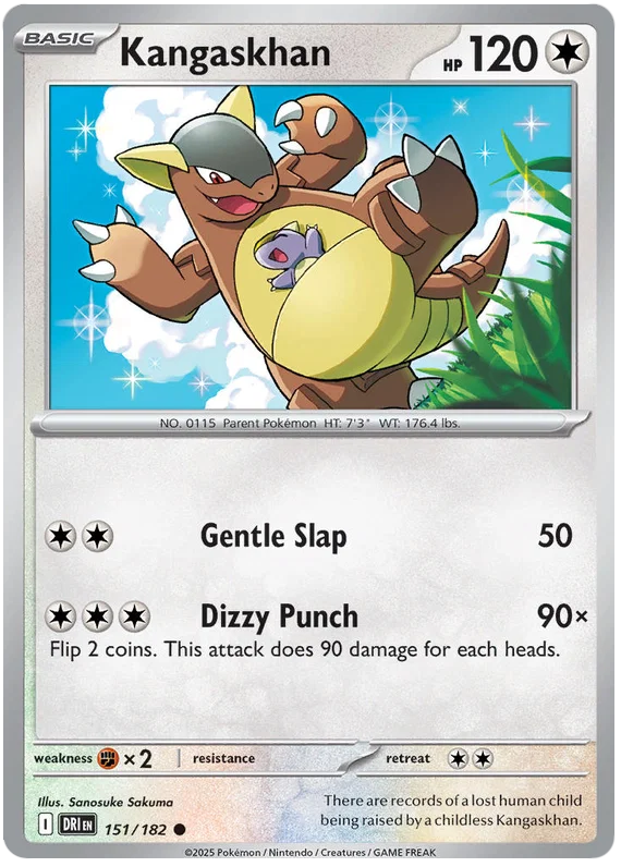 Kangaskhan common kaart nummer 151 uit de Pokémon Destined Rivals set