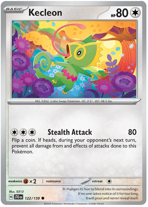 Pokémon Kecleon #122 common kaart uit de Journey Together set