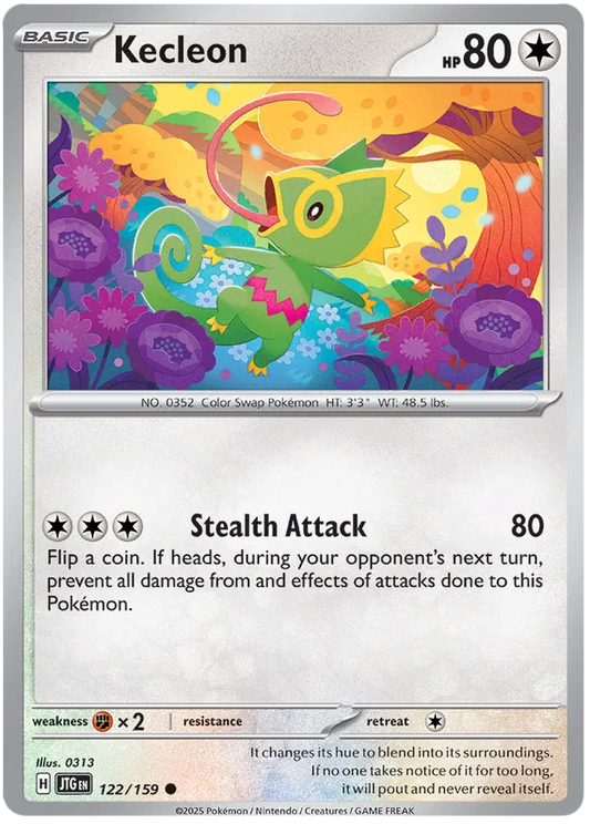Pokémon Kecleon #122 common kaart uit de Journey Together set