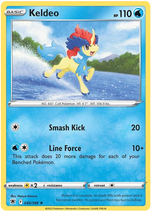 Keldeo Pokemon kaart #045/189 uit de Astral Radiance set