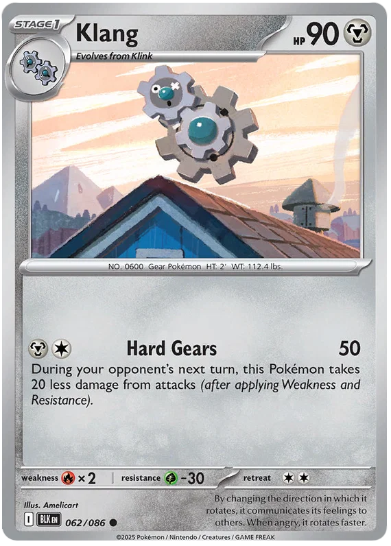 Klang common Pokémon kaart nummer 062 uit de Black Bolt set