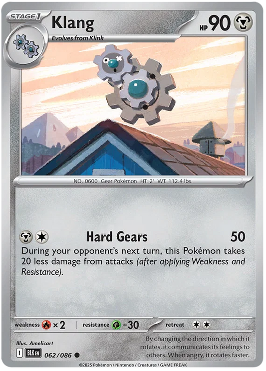 Klang common Pokémon kaart nummer 062 uit de Black Bolt set