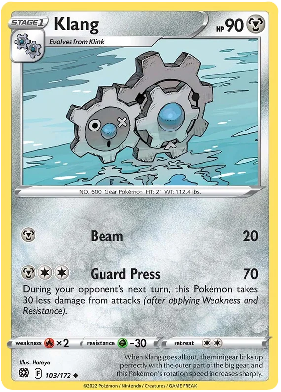 Klang common kaart nummer 103/172 uit de Pokémon Brilliant Stars set