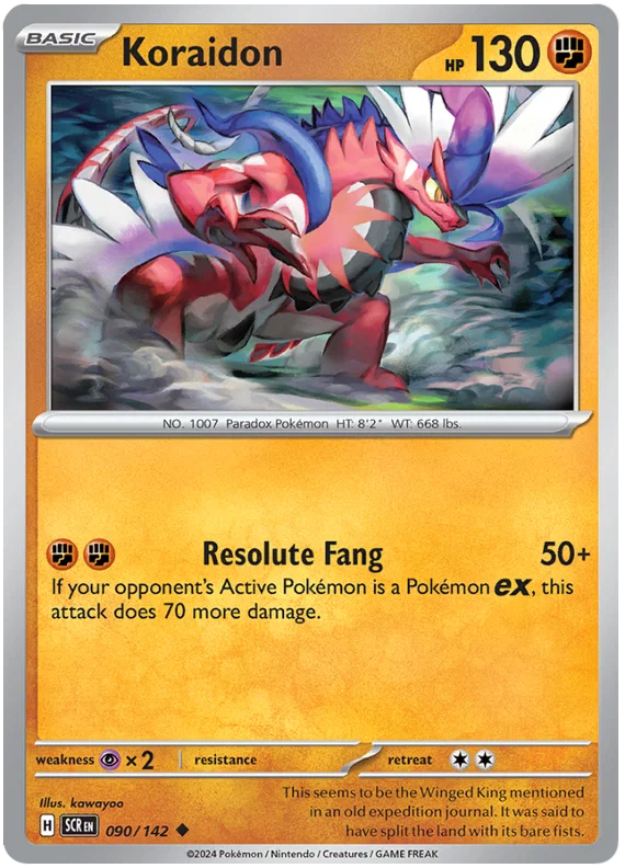 Koraidon common #090/175 Pokémon kaart uit Stellar Crown set