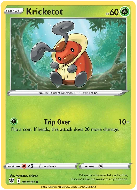 Kricketot common kaart #009/189 uit de Pokémon Astral Radiance set