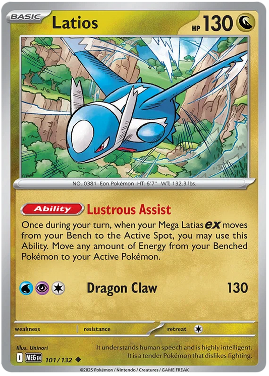 Pokémon Latios #101 common kaart uit de Mega Evolution set