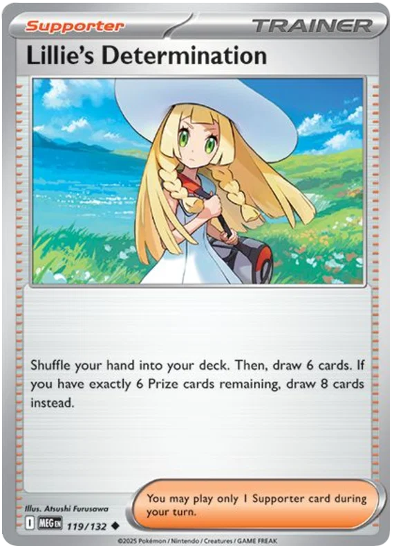 Lillie's Determination #119 common Pokémon kaart uit de Mega Evolution set