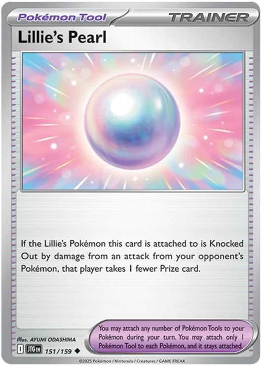 Pokémon kaart Lillie's Pearl common uit de set Journey Together, nummer 151