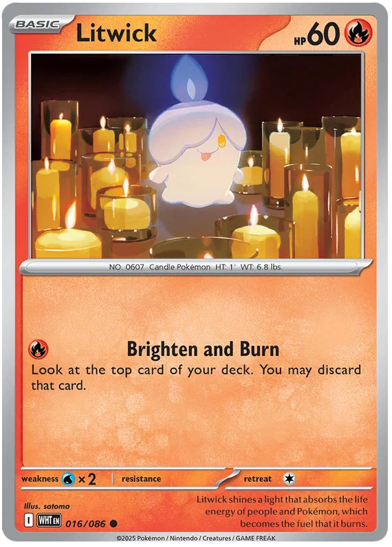 Litwick common Pokémon kaart #016 uit de White Flare set