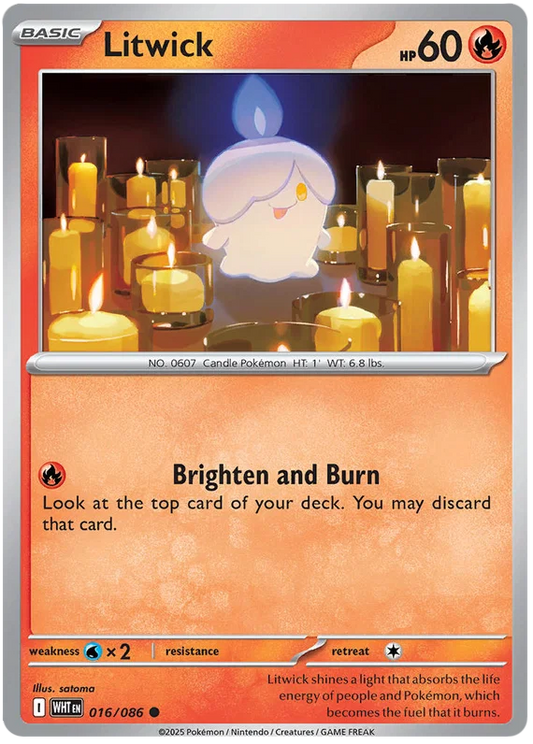 Litwick common Pokémon kaart #016 uit de White Flare set