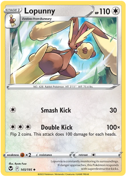 Lopunny common #145/195 losse Pokémon kaart uit de Silver Tempest set