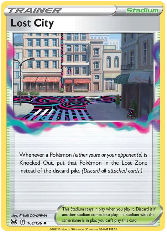 Lost City stadium trainerkaart uit Pokémon Lost Origin, common #161/196