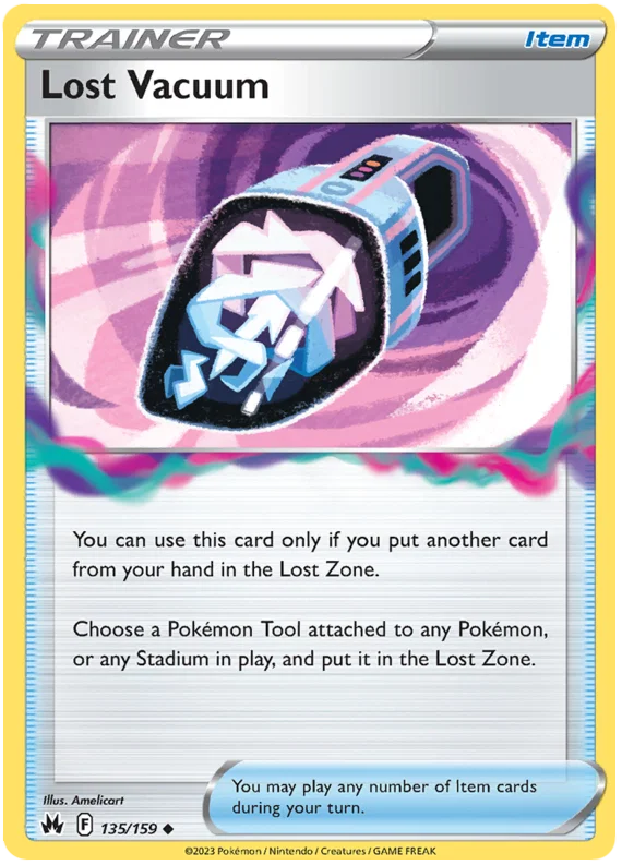 Lost Vacuum #135 common Pokémon kaart uit de Crown Zenith set