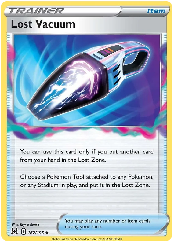 Lost Vacuum trainerkaart 162/196 uit de Pokémon Lost Origin set