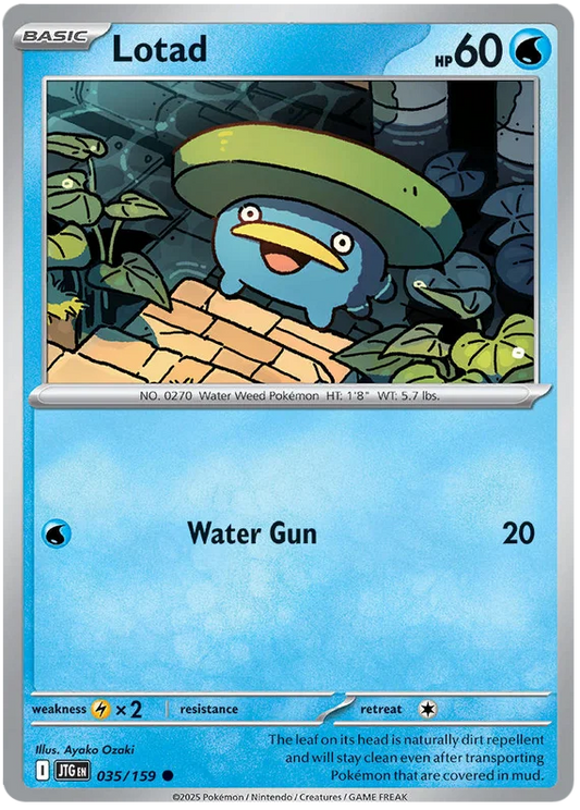 Lotad #035 common kaart uit de Pokémon Journey Together set