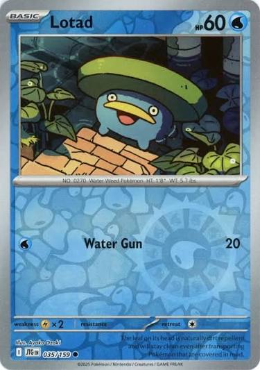 Lotad #035 Reverse Holo kaart uit de Pokémon Journey Together set