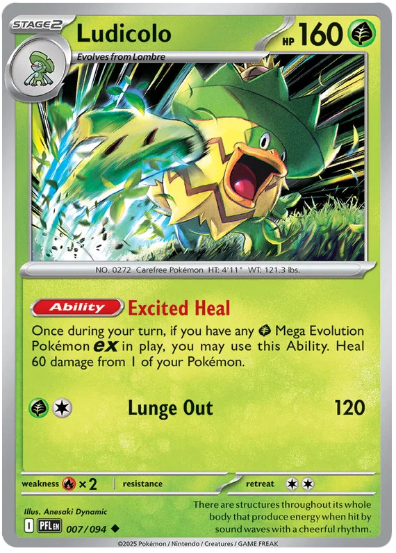 Lucicolo common kaart nummer 007 uit de Phantasmal Flames Pokémon set