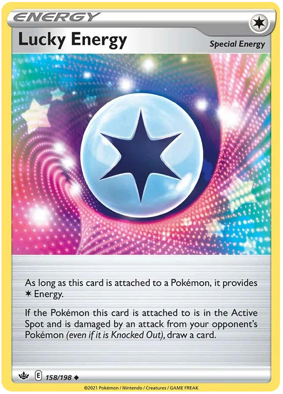 Lucky Energy speciale energiekaart #158/198 uit Pokémon Chilling Reign