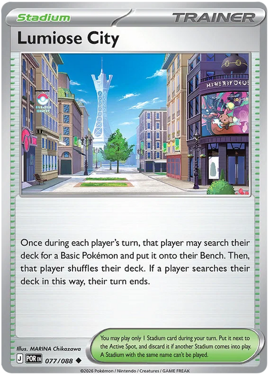 Lumiose City common kaart #077 uit de Pokemon Perfect Order set