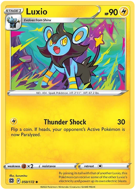 Luxio common kaart #050/172 uit Pokémon Brilliant Stars set
