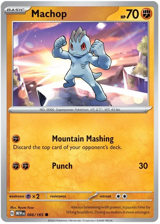 Pokémon Machop #066/165 common kaart uit de 151 set