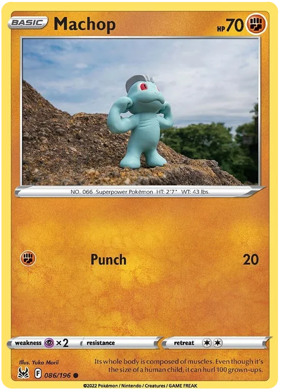 Machop common kaart 086/196 uit de Pokémon Lost Origin set
