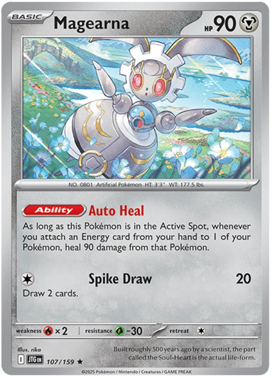 Pokemon Magearna Holo #107 Journey Together kaart met metalen Pokémon