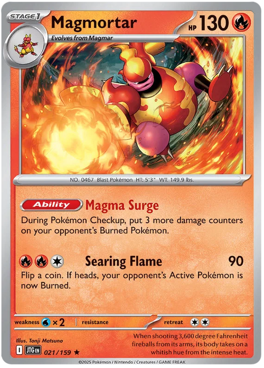 Magmortar Holo #021 losse Pokémon kaart uit de Journey Together set