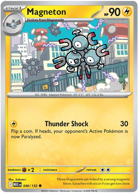 Magneton common kaart #046 uit de Pokémon Mega Evolution set
