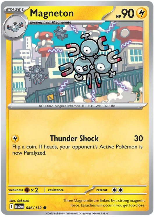 Magneton common kaart #046 uit de Pokémon Mega Evolution set