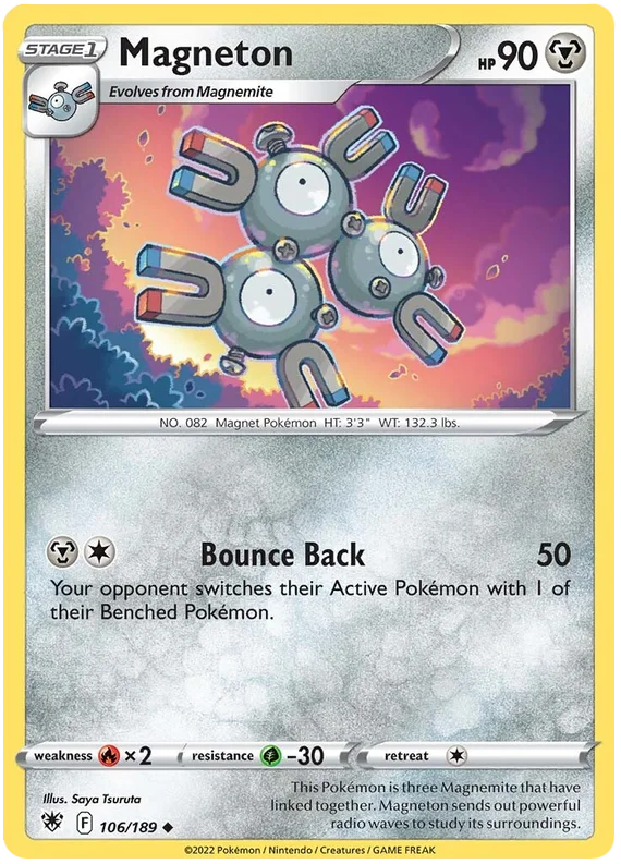 Magneton common kaart 106/189 uit de Pokémon Astral Radiance set