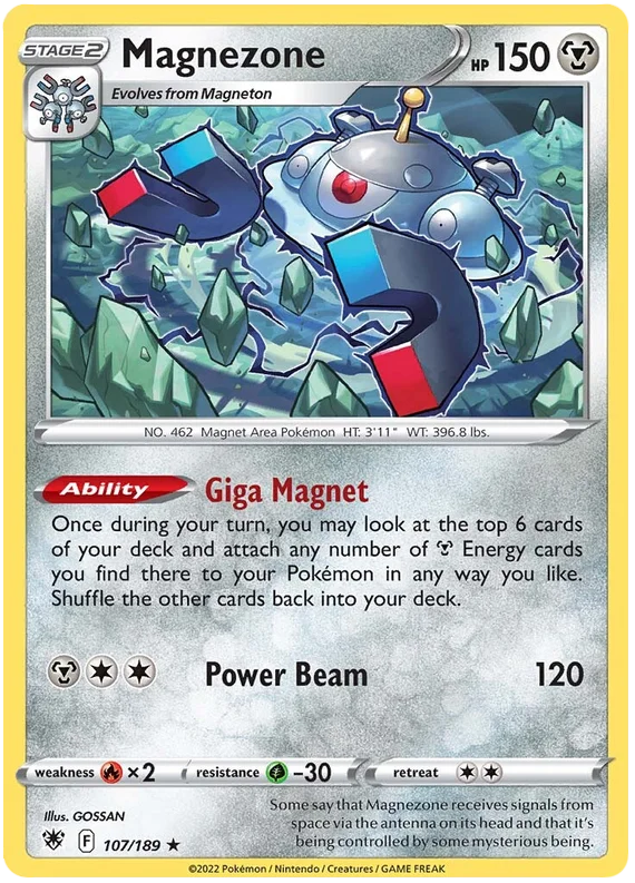 Magnezone common kaart #107/189 uit de Pokémon Astral Radiance set