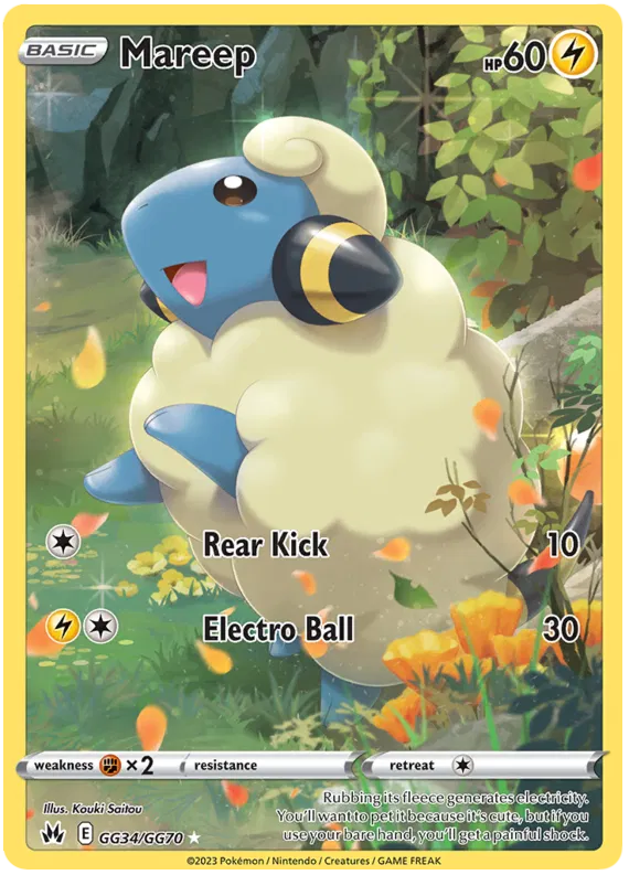 Mareep Illustration Rare kaart uit de Pokémon Crown Zenith set