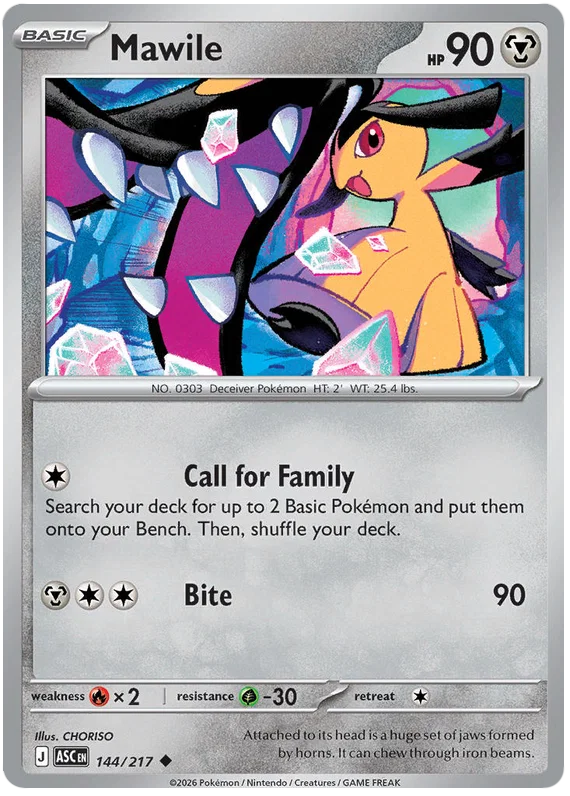 Pokémon Mawile #144 common kaart uit de Ascended Heroes set