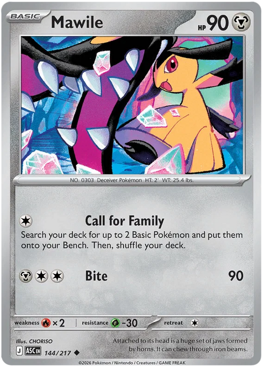 Pokémon Mawile #144 common kaart uit de Ascended Heroes set