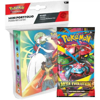 Mega Evolution Mini Portfolio inclusief 1 gratis Pokémon Mega Evolution booster pack