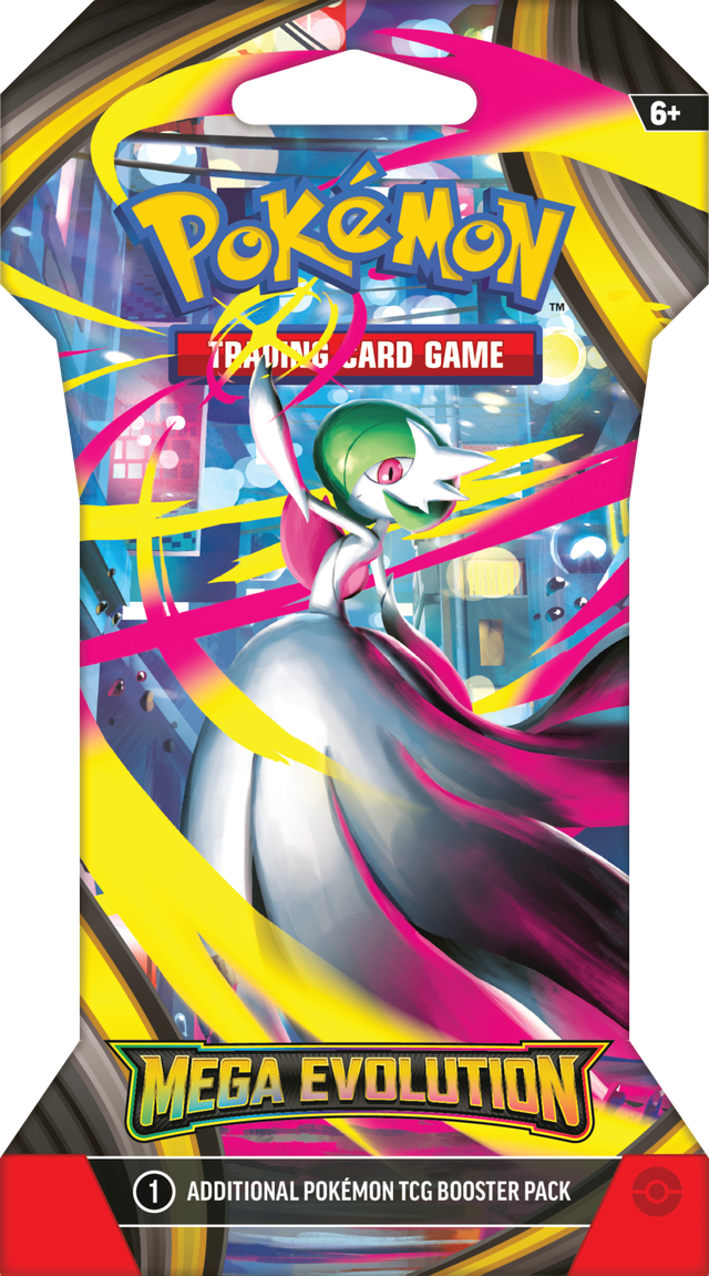 Pokémon Mega Evolution Base Sleeved Boosterpack met beschermende sleeves en kans op Mega Pokémon en zeldzame varianten.