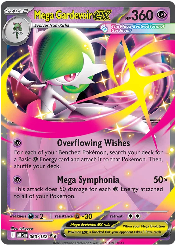 Mega Gardevoir ex #060/132 Pokémon kaart uit de Mega Evolution set