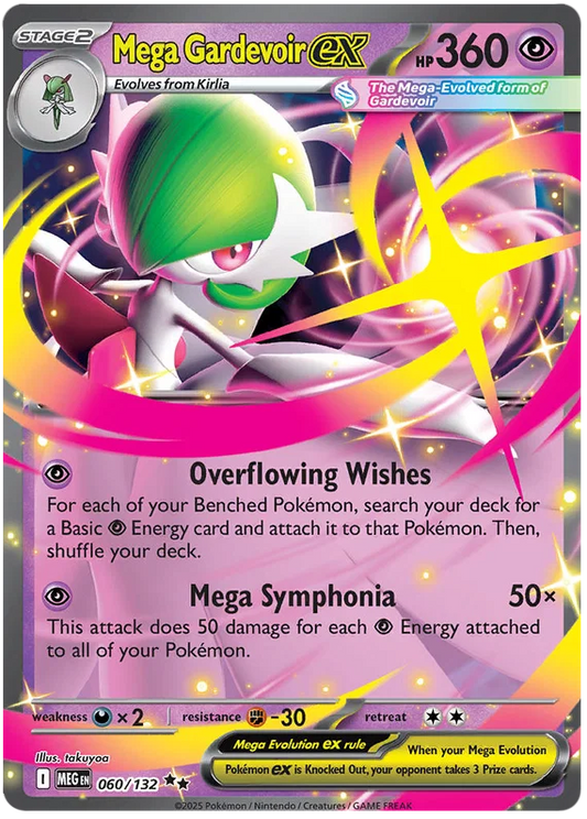 Mega Gardevoir ex #060/132 Pokémon kaart uit de Mega Evolution set