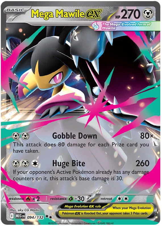 Mega Mawile ex kaart nummer 094 uit de Pokémon Mega Evolution set