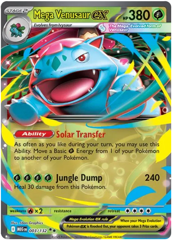 Pokémon Mega Venusaur ex #003 uit de Mega Evolution set