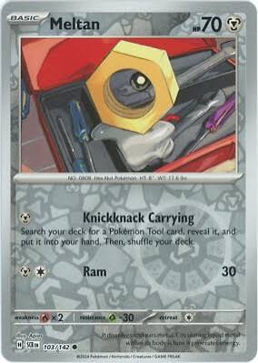 Meltan #103 Reverse Holo kaart uit de Pokémon Stellar Crown set